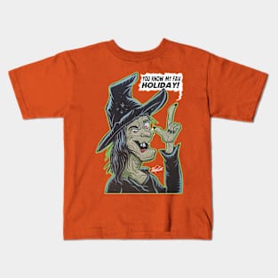 FUNNY WITCH Kids T-Shirt